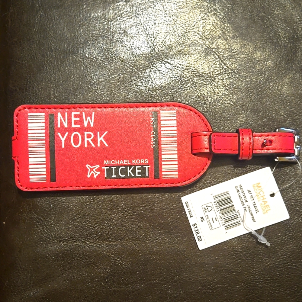 Michael Kors Pink Jet Set Travel Luggage Tag NWT